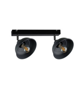 Faun Twin Ceiling Spotlight Black 2x E27-1