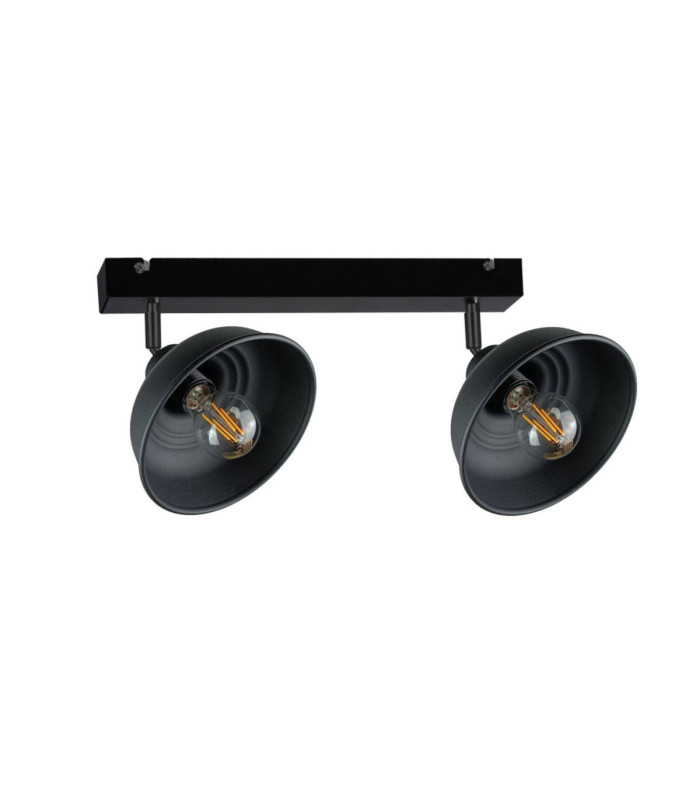 Faun Twin Ceiling Spotlight Black 2x E27-1