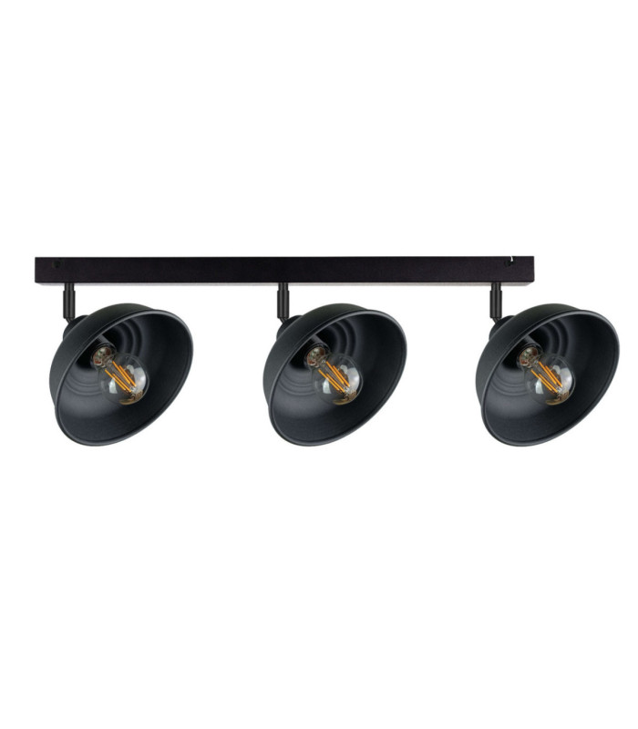 Faun Ceiling Spotlight Bar Black 3x E27-1