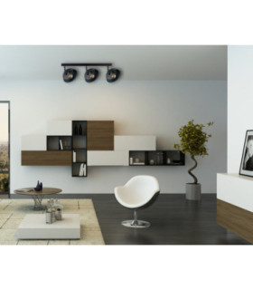 Faun Ceiling Spotlight Bar Black 3x E27-2
