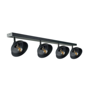 Faun Ceiling Spotlight Bar Black 4x E27-1