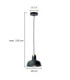 Faun Bar Pendant Ceiling Light Black Gold 1x E27-3