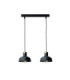 Hebe Bar Pendant Ceiling Light Black Gold 2x E27-1