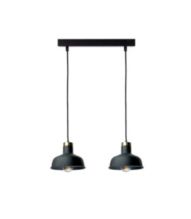 Hebe Bar Pendant Ceiling Light Black Gold 2x E27-1