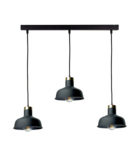 Hebe Bar Pendant Ceiling Light Black Gold 3x E27-1