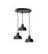 Hebe Cluster Pendant Ceiling Light Black Gold 3x E27-1