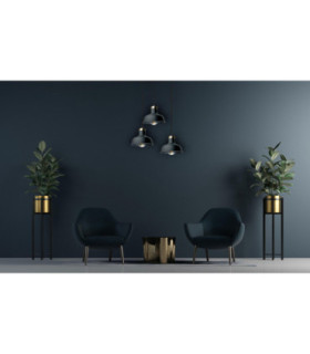 Hebe Cluster Pendant Ceiling Light Black Gold 3x E27-2