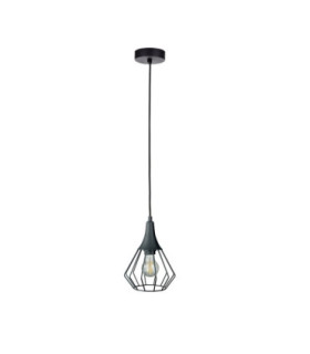 Selene Wire Frame Pendant Ceiling Light Black 1x E27-1