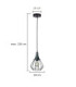 Selene Wire Frame Pendant Ceiling Light Black 1x E27-2