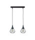 Selene Wire Frame Pendant Ceiling Light Black 2x E27-1