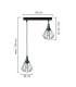 Selene Wire Frame Pendant Ceiling Light Black 2x E27-2