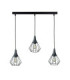 Selene Wire Frame Pendant Ceiling Light Black 3x E27-1