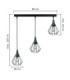 Selene Wire Frame Pendant Ceiling Light Black 3x E27-2