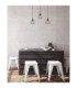 Selene Wire Frame Pendant Ceiling Light Black 3x E27-3