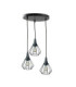Selene Cluster Pendant Ceiling Light Black 3x E27-1