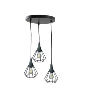 Selene Cluster Pendant Ceiling Light Black 3x E27-1