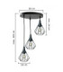 Selene Cluster Pendant Ceiling Light Black 3x E27-2
