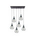 Selene Cluster Pendant Ceiling Light Black 6x E27-1