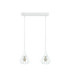 Selene Wire Frame Pendant Ceiling Light White 2x E27-1