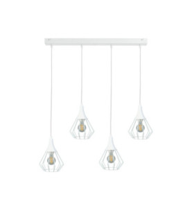 Selene Bar Pendant Ceiling Light White 4x E27-1