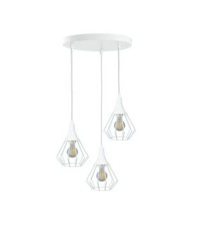 Selene Cluster Pendant Ceiling Light White 3x E27-1