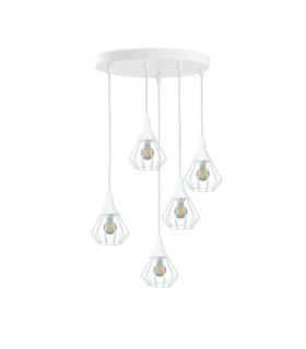 Selene Cluster Pendant Ceiling Light White 5x E27-1