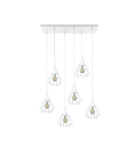 Selene Cluster Pendant Ceiling Light White 6x E27-1