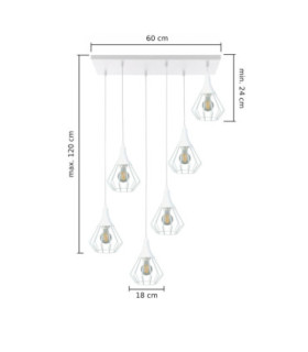 Selene Cluster Pendant Ceiling Light White 6x E27-2