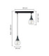 Lacrima Bar Pendant Ceiling Light Black Transparent Glass Shade 2x E27-2