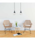 Lacrima Bar Pendant Ceiling Light Black Transparent Glass Shade 2x E27-3
