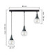 Lacrima Bar Pendant Ceiling Light Black Transparent Glass Shade 3x E27-2