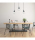 Lacrima Bar Pendant Ceiling Light Black Transparent Glass Shade 3x E27-3
