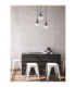 Lacrima Cluster Pendant Ceiling Light Black Transparent Glass Shade 3x E27-3