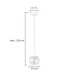 Lacrima Slim Pendant Ceiling Light White Transparent Glass Shade 1x E27-2