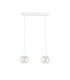 Lacrima Bar Pendant Ceiling Light White Transparent Glass Shade 2x E27-1