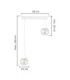 Lacrima Bar Pendant Ceiling Light White Transparent Glass Shade 2x E27-2