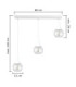 Lacrima Bar Pendant Ceiling Light White Transparent Glass Shade 3x E27-2