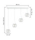 Lacrima Bar Pendant Ceiling Light White Transparent Glass Shade 4x E27-2