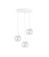 Lacrima Cluster Pendant Ceiling Light White Transparent Glass Shade 3x E27-1