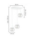 Lacrima Cluster Pendant Ceiling Light White Transparent Glass Shade 3x E27-2
