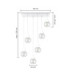 Lacrima Cluster Pendant Ceiling Light White Transparent Glass Shade 6x E27-2