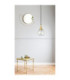 Lacrima Slim Pendant Ceiling Light Black Gold Transparent Glass Shade 1x E27-3