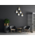 Lacrima Cluster Pendant Ceiling Light Black Gold Transparent Glass Shade 5x E27-3