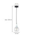 Lacrima Slim Pendant Ceiling Light Black Silver Transparent Glass Shade 1x E27-2