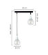 Lacrima Bar Pendant Ceiling Light Black Silver Transparent Glass Shade 2x E27-2