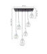 Lacrima Cluster Pendant Ceiling Light Black Silver Transparent Glass Shade 6x E27-2