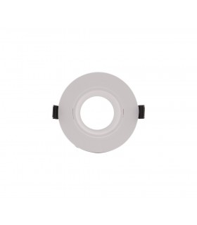 Flush Recessed Spotlight Round, 1 x GU10 (Max 12W), White - 1