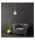 Lacrima Slim Pendant Ceiling Light White Gold Transparent Glass Shade 1x E27-3