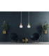 Lacrima Bar Pendant Ceiling Light White Gold Transparent Glass Shade 2x E27-3