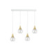 Lacrima Bar Pendant Ceiling Light White Gold Transparent Glass Shade 4x E27-1